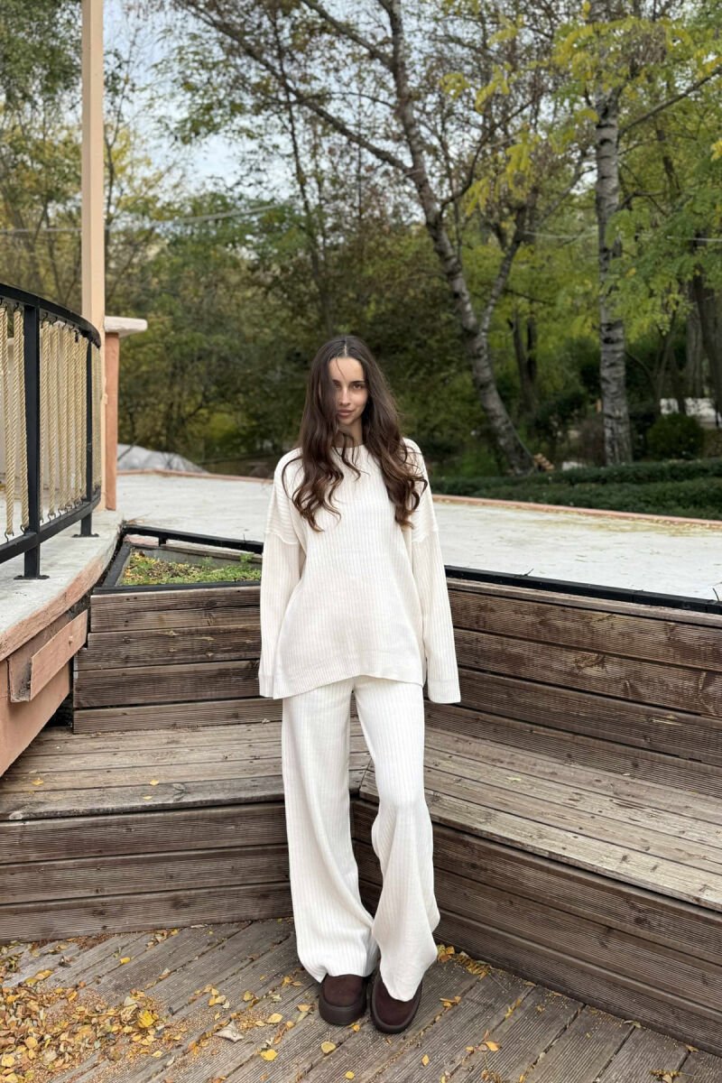 KNIT SET SIMPLE WOMAN CREAM/KREM - 1