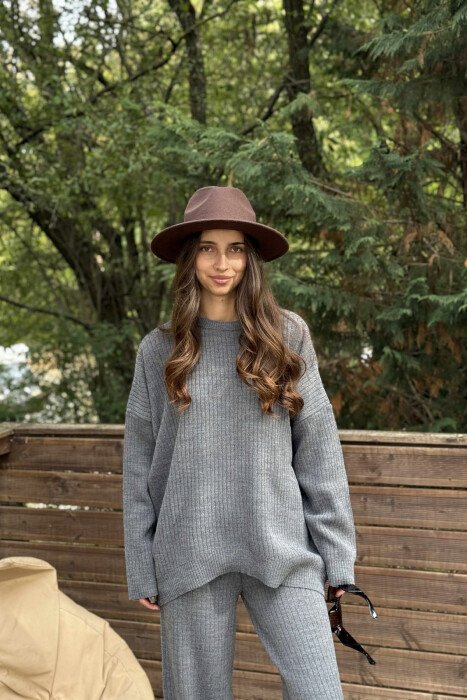 KNIT SET SIMPLE WOMAN GREY/GRI - 3