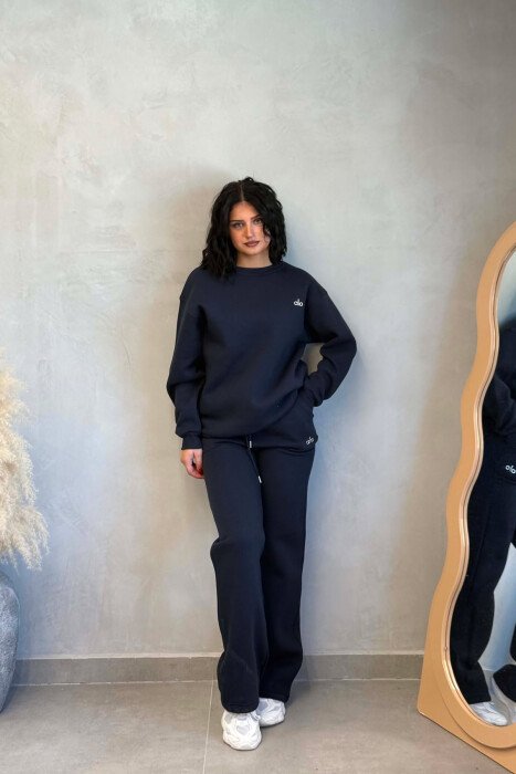 KOSTUM ALO ME PUSH BLUZË+TUTA PËR FEMRA NË NGJYRË BLU - KLAUDIO FASHION