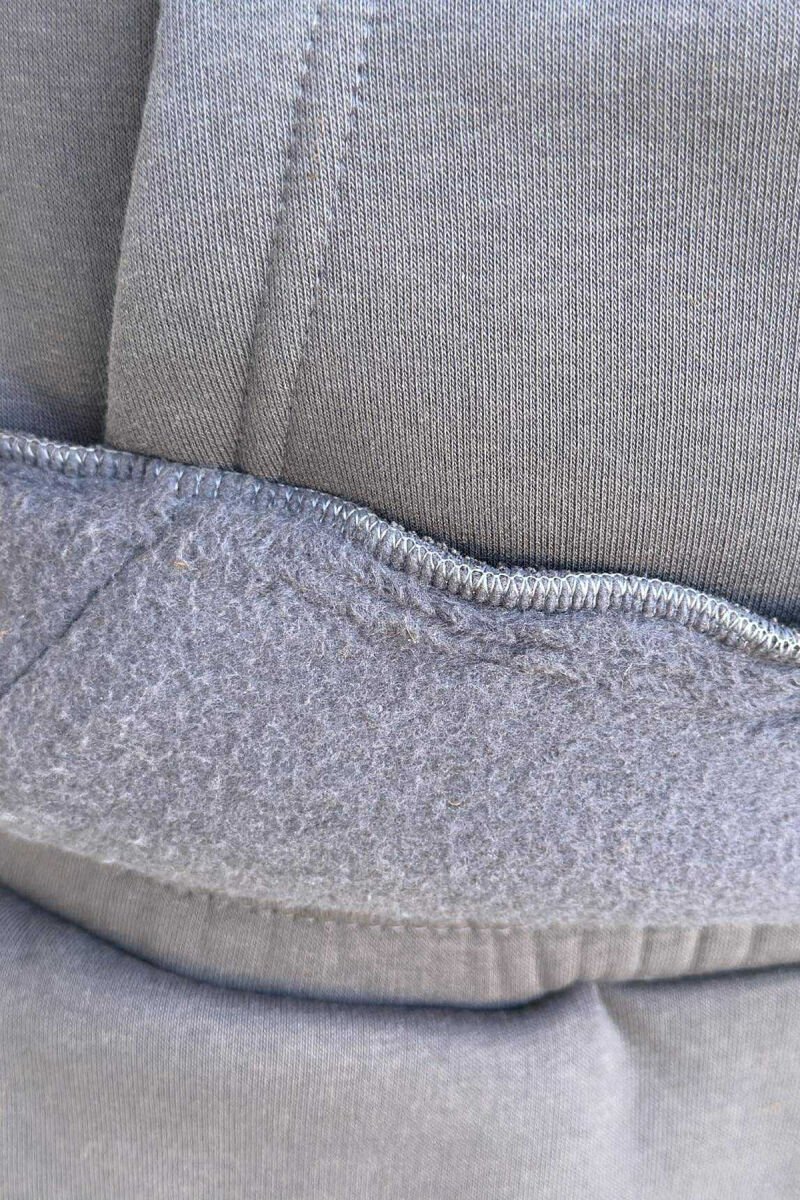 KOSTUM ME PUSH HOODIE+TUTA ME DIZAJN TË THJESHTË PËR MESHKUJ NË NGJYRË TË ZEZË - 4