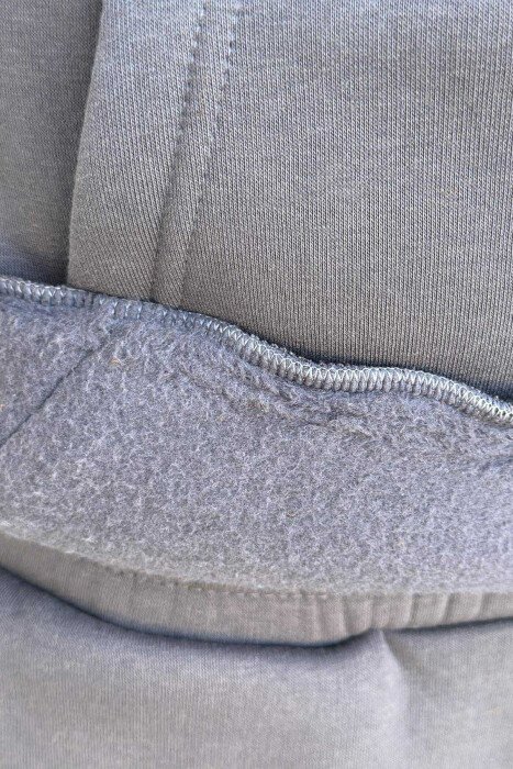 KOSTUM ME PUSH HOODIE +TUTA ME SHKRIME TË VOGLA PËR MESHKUJ NË NGJYRËN GRI TË ERRËT - 5