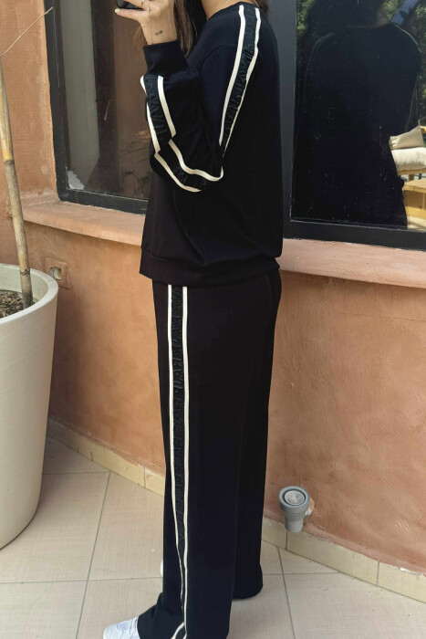 KOSTUM ME VIJA ANASH BLUZË +TUTA PËR FEMRA NË NGJYRËN E ZEZË - 4
