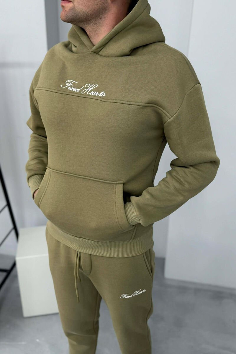 KOSTUM NJE NGJYRESH HOODIE ME SHKRIME + TUTA PER MESHKUJ NE NGJYRE MENTE - 5
