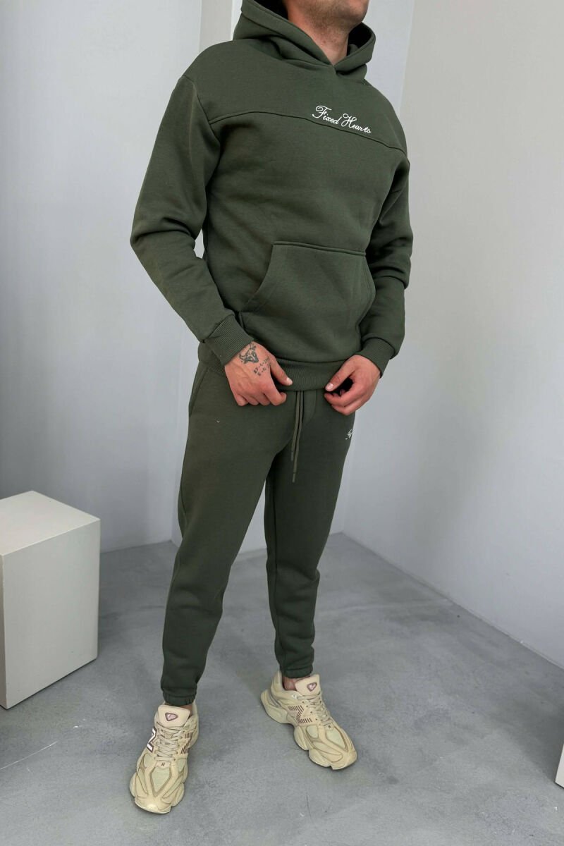 KOSTUM NJE NGJYRESH HOODIE ME SHKRIME + TUTA PER MESHKUJ NE NGJYRE ULLI - 5