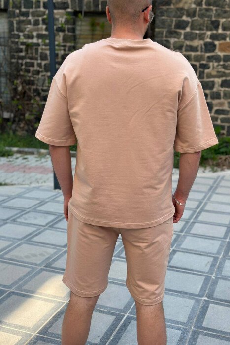 KOSTUM PAMBUKU PËR MESHKUJ NË NGJYRËN BEZHË - 3