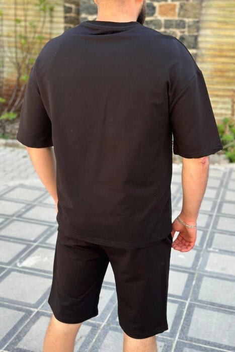 KOSTUM PAMBUKU PËR MESHKUJ NË NGJYRËN E ZEZË - 2