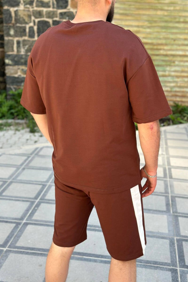 KOSTUM PAMBUKU PËR MESHKUJ NË NGJYRËN KAFE - 3