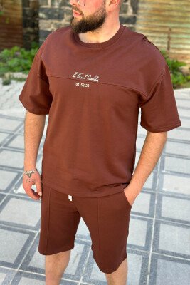 KOSTUM PAMBUKU PËR MESHKUJ NË NGJYRËN KAFE - KLAUDIO FASHION