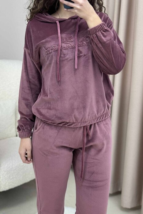 KOSTUM VELVET PËR FEMRA NË NGJYRËN UTHULL - 3