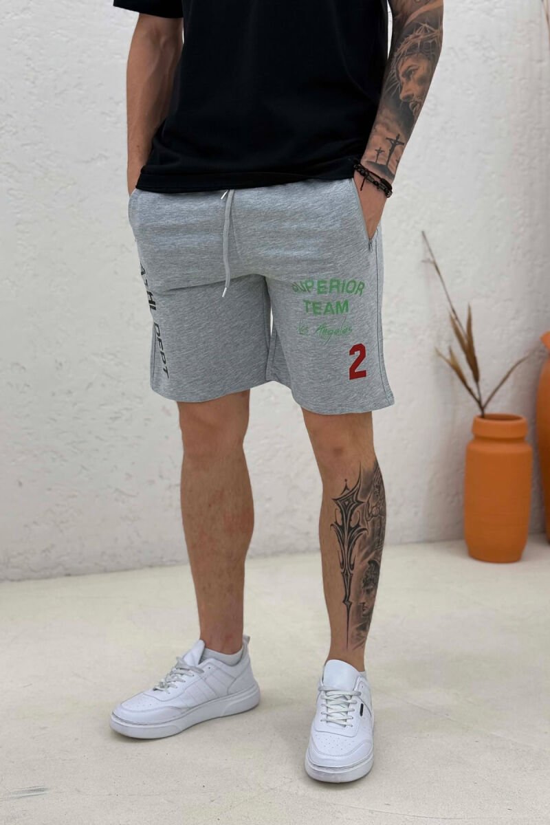 LA WRITTINGS MEN SHORT SWEATPANTS GREY/GRI - 4