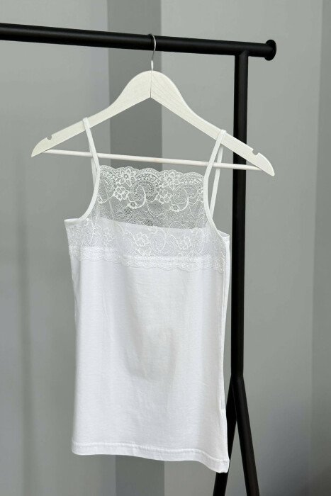 LACE DETAIL ONE COLOR WOMEN SINGET WHITE-E BARDHE - 4