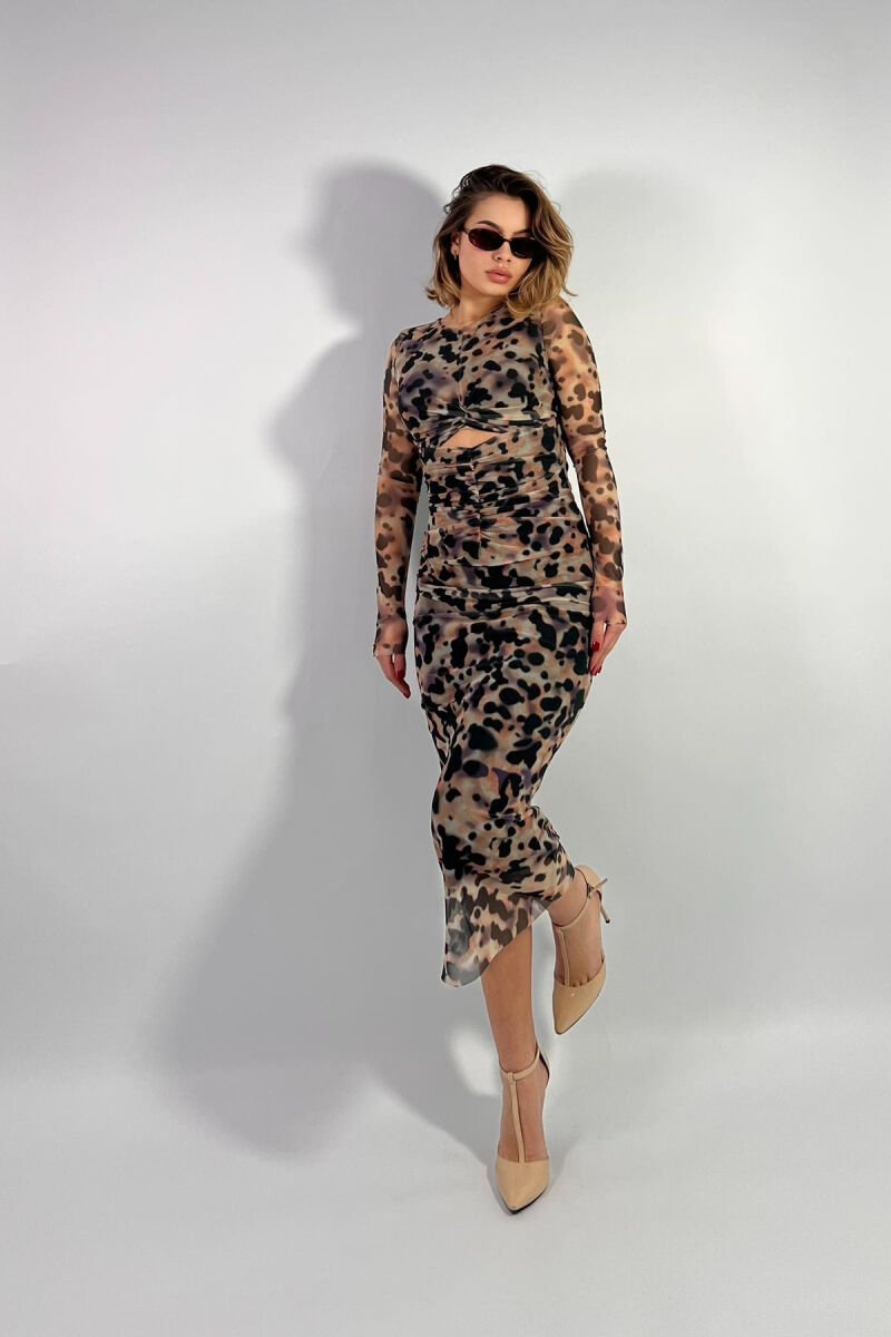 LACE SLEEVES LONG WOMEN DRESS MULTIPLE/SHNGJ - 6