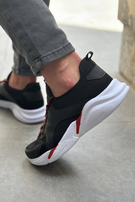 LACING COMFORT MEN SNEAKERS BLACK-WHITE/ZEBA - 2