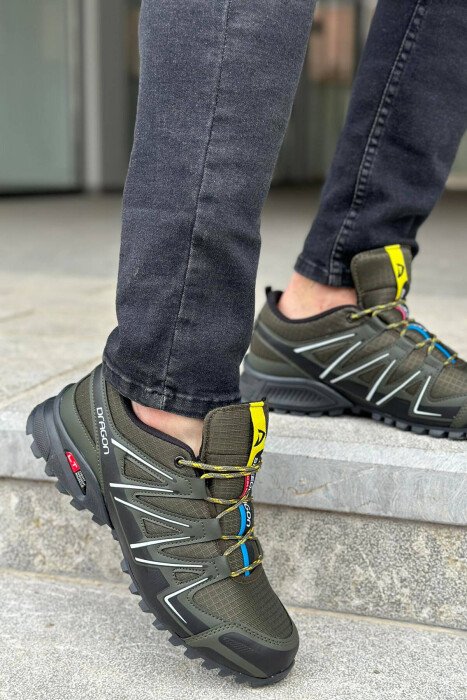 LACING DIFFERENT COLORS MEN SNEAKERS GREEN/JESHILE - KLAUDIO FASHION