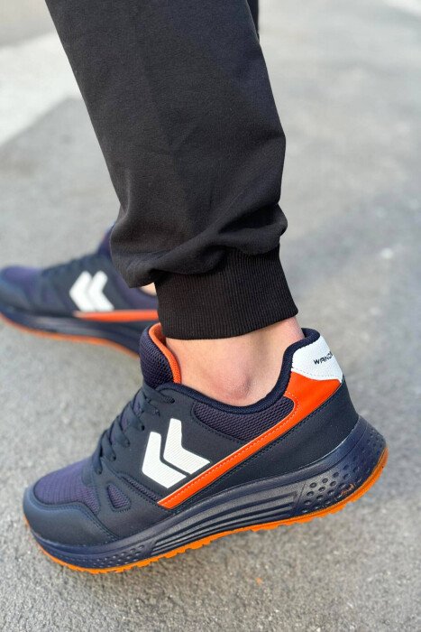 LACING DIFFERENT LINES MEN SNEAKERS BLUE/BLU - 4