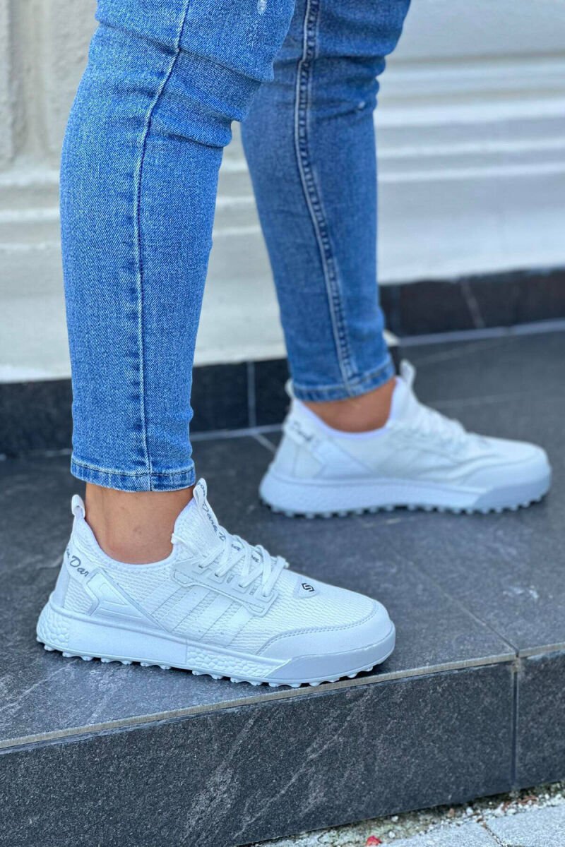 LACING FOUR LINES MEN SNEAKERS WHITE-E BARDHE - 2