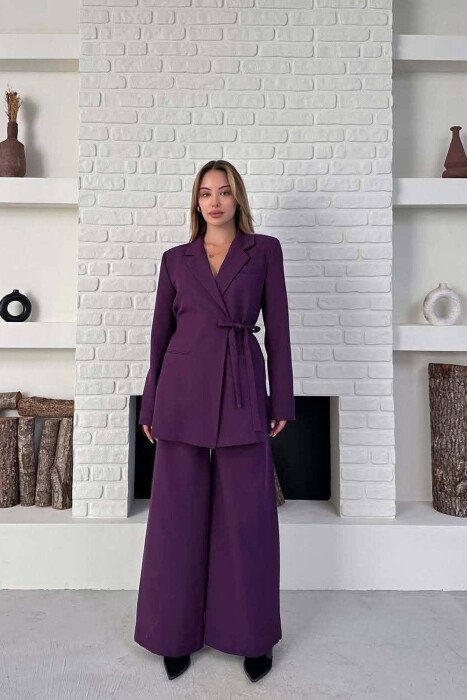 LACING JACKET +TROUSERS WOMAN SET PURPLE/LEJLA - 4