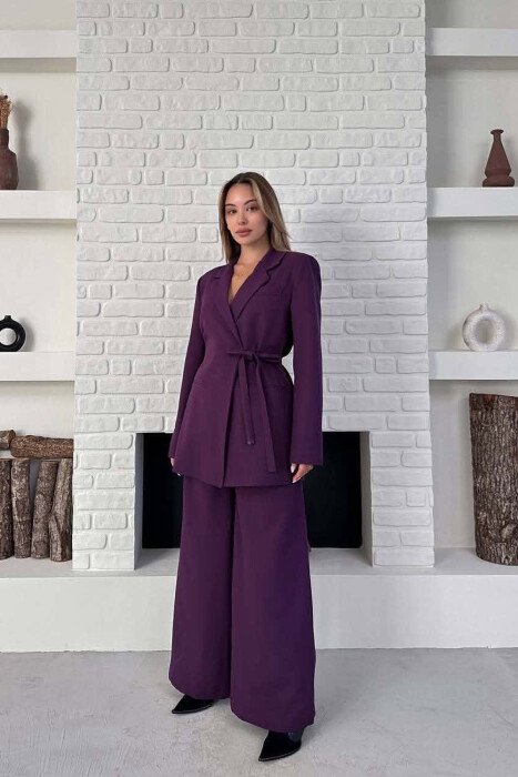 LACING JACKET +TROUSERS WOMAN SET PURPLE/LEJLA - 6
