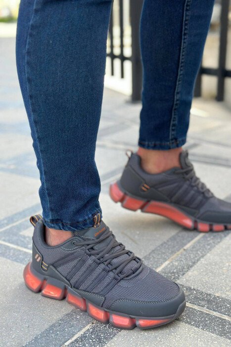 LACING LINES ONE COLOR MEN SNEAKERS DARK GREY/GEE - 1