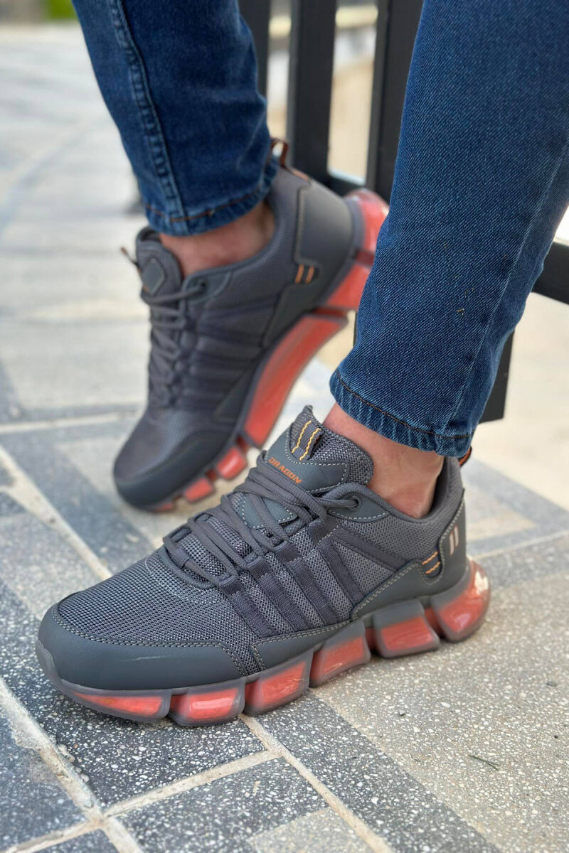 LACING LINES ONE COLOR MEN SNEAKERS DARK GREY/GEE - 3