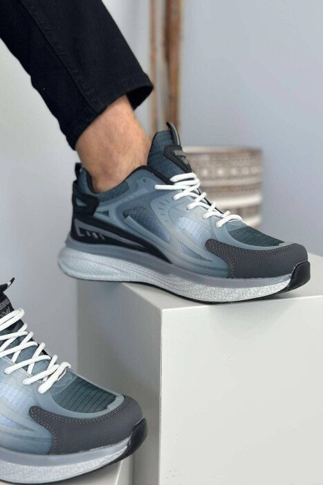 LACING ONE COLOR MEN SNEAKERS DARK GREY/GEE - 2