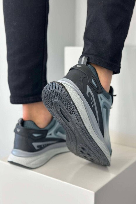 LACING ONE COLOR MEN SNEAKERS DARK GREY/GEE - 3