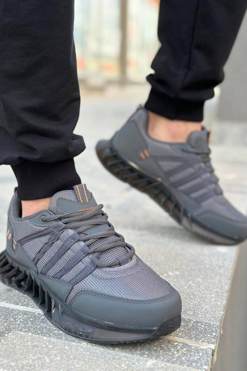 LACING PLATFORM MEN SNEAKERS DARK GREY/GEE - 1