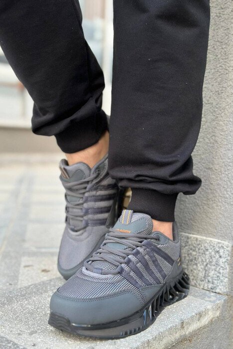 LACING PLATFORM MEN SNEAKERS DARK GREY/GEE - 3