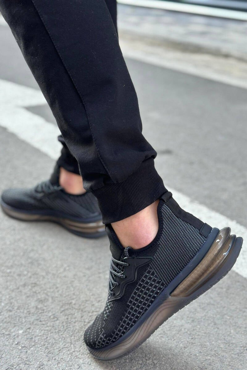 LACING PLATFORM MEN SNEAKERS BLACK-WHITE/ZB - 3