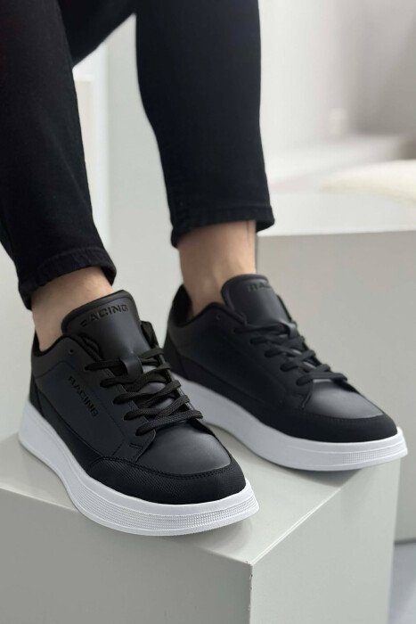LACING PLATFORM MEN SNEAKERS BLACK-WHITE/ZB - 1