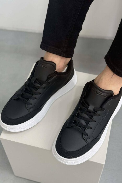 LACING PLATFORM MEN SNEAKERS BLACK-WHITE/ZB - 2