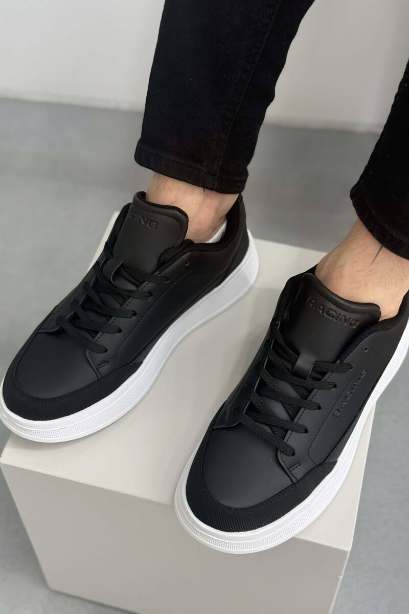 LACING PLATFORM MEN SNEAKERS BLACK-WHITE/ZB - 2