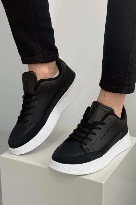LACING PLATFORM MEN SNEAKERS BLACK-WHITE/ZB - 3