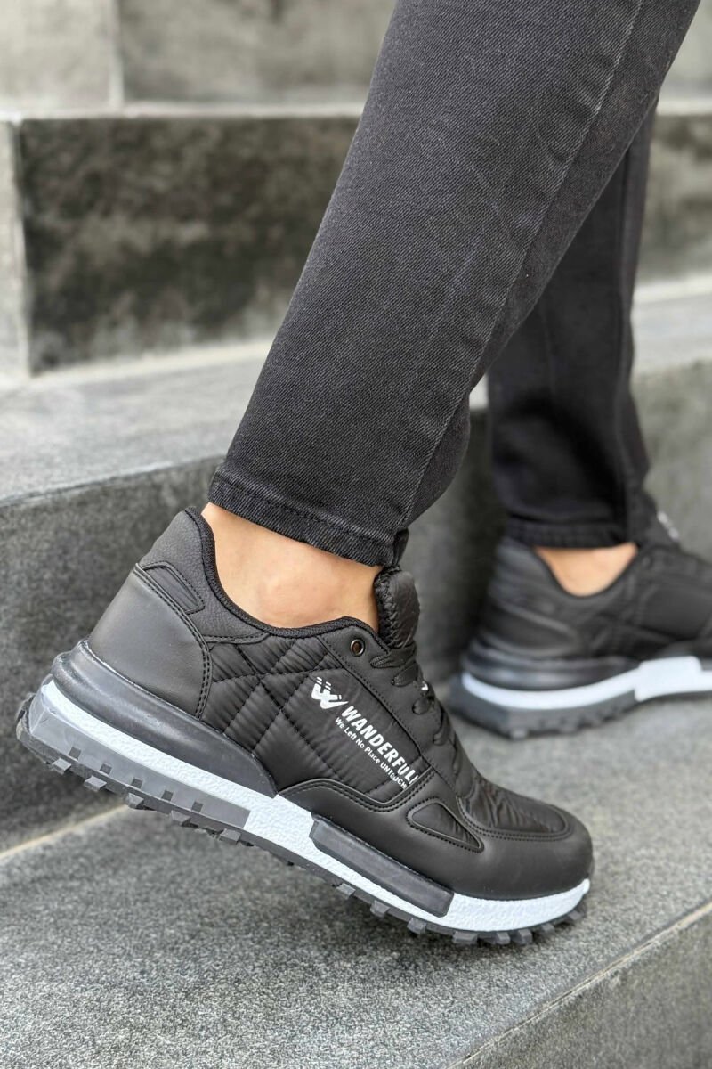 LACING PLATFORM MEN SNEAKERS BLACK-WHITE/ZEBA - 2