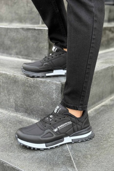 LACING PLATFORM MEN SNEAKERS BLACK-WHITE/ZEBA - 3