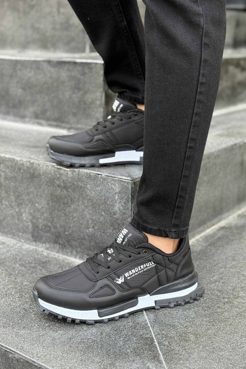 LACING PLATFORM MEN SNEAKERS BLACK-WHITE/ZEBA - 3
