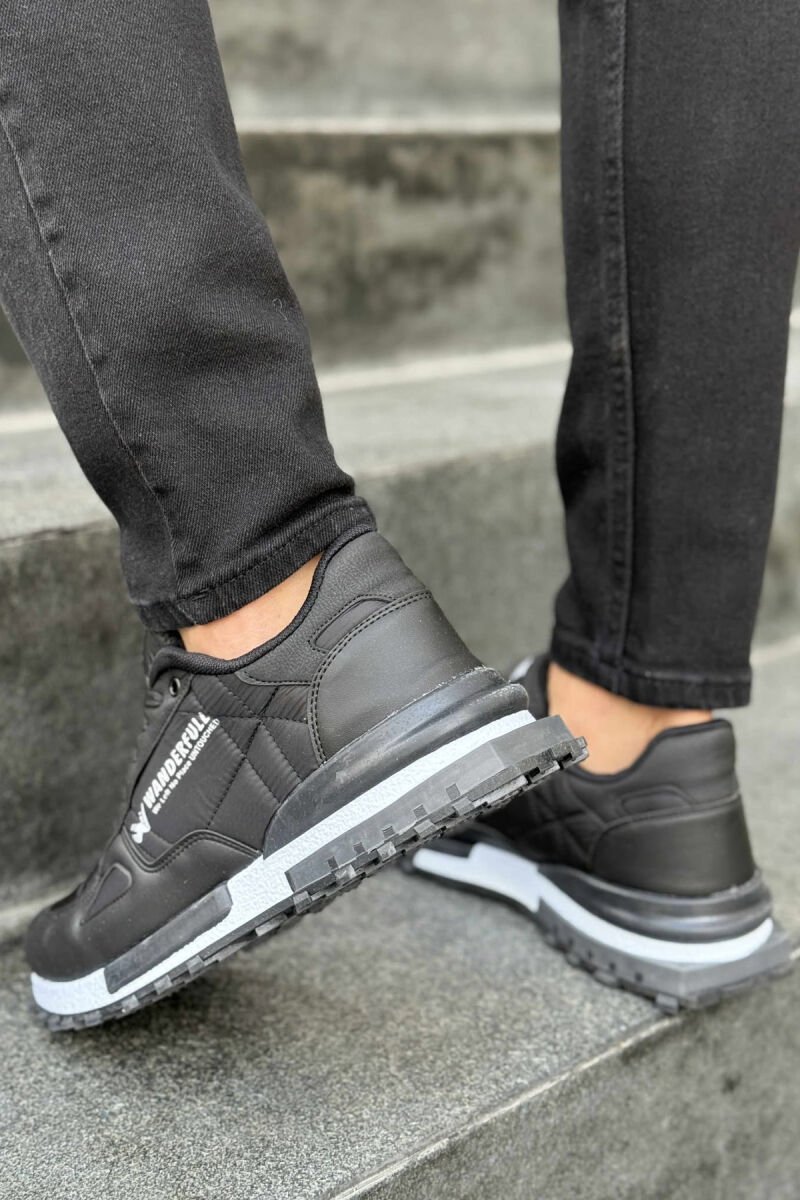 LACING PLATFORM MEN SNEAKERS BLACK-WHITE/ZEBA - 4