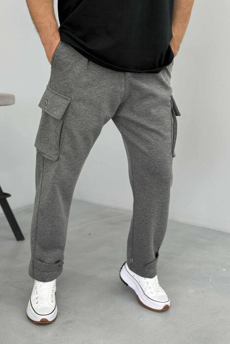 LACING POCKETS DETAIL MEN PANTS GREY/GRI 