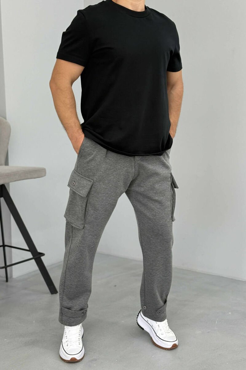 LACING POCKETS DETAIL MEN PANTS GREY/GRI - 2