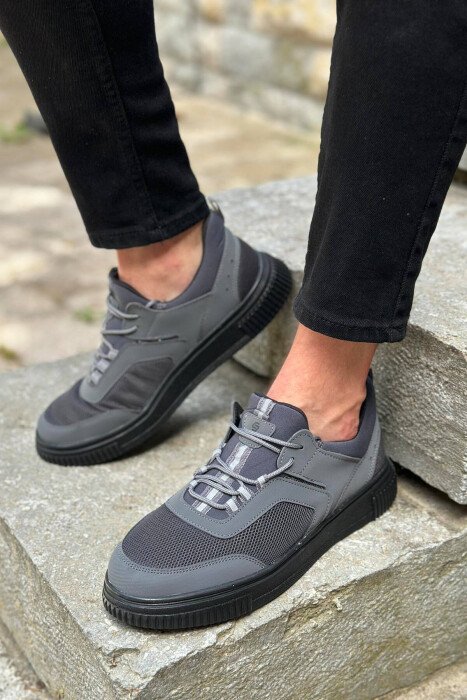 LACING SIMPLE MAN SHOES DARK GREY/GEE - 1