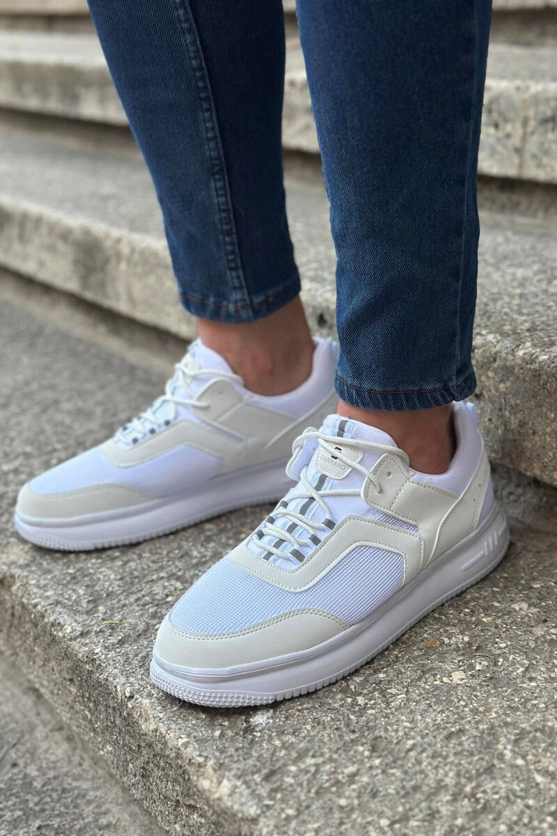 LACING SIMPLE MAN SNEAKERS WHITE-E BARDHE - 1