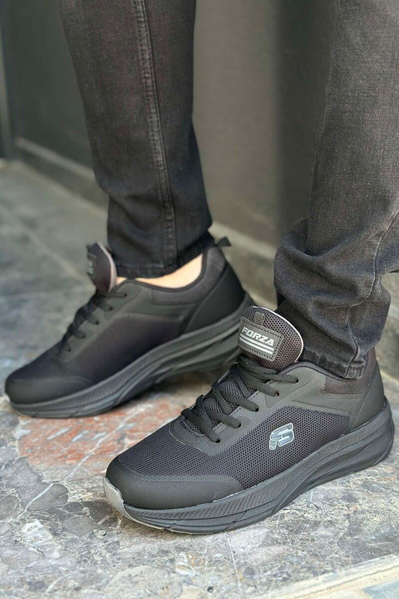 LACING SIMPLE MEN SNEAKERS BLACK/ E ZEZE - 1