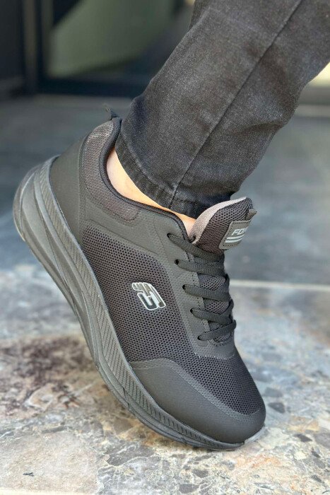 LACING SIMPLE MEN SNEAKERS BLACK/ E ZEZE - 2