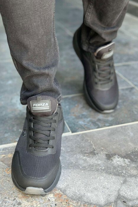LACING SIMPLE MEN SNEAKERS BLACK/ E ZEZE - 3