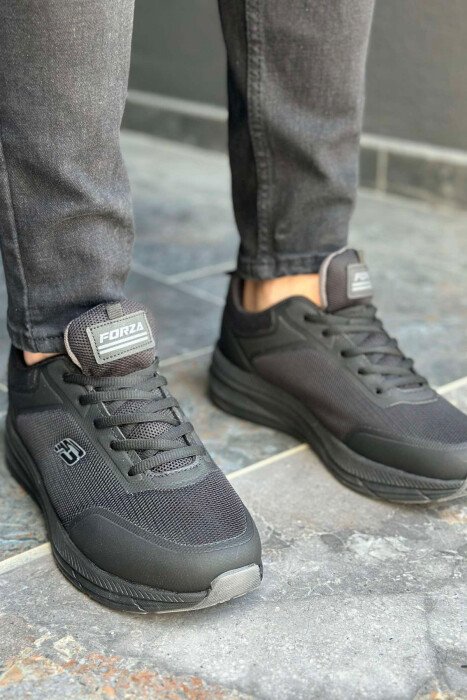 LACING SIMPLE MEN SNEAKERS BLACK/ E ZEZE - 4
