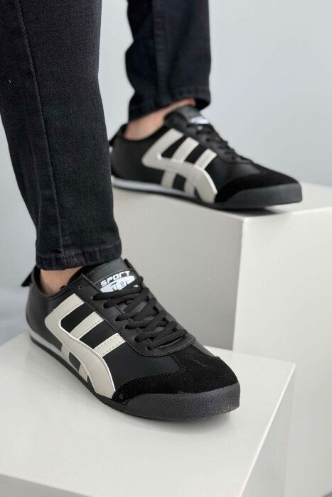LACING SIMPLE MEN SNEAKERS BLACK/ E ZEZE 