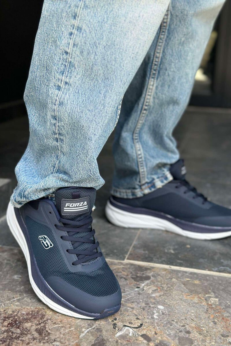 LACING SIMPLE MEN SNEAKERS BLUE/BLU - 1