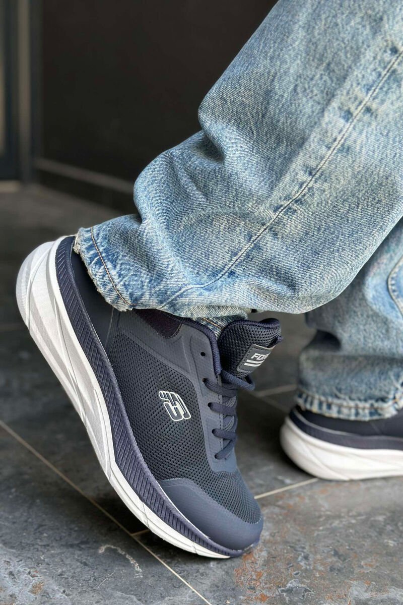 LACING SIMPLE MEN SNEAKERS BLUE/BLU - 3