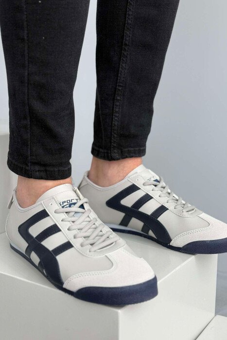 LACING SIMPLE MEN SNEAKERS GREY-BLUE/ GRBL - 1