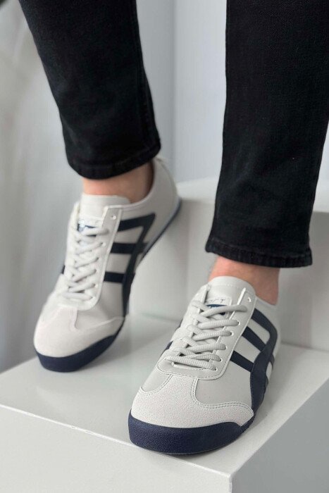 LACING SIMPLE MEN SNEAKERS GREY-BLUE/ GRBL - 2